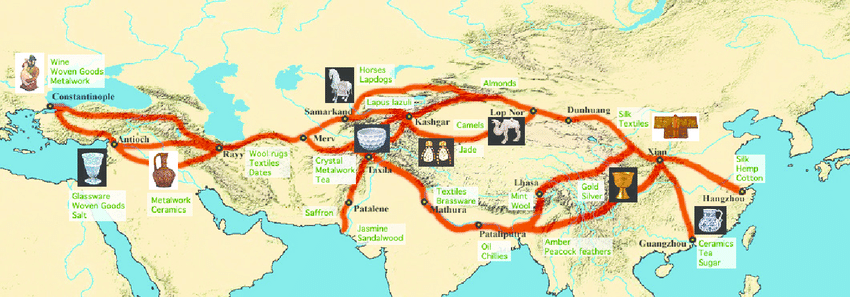 Map of Silk Route 