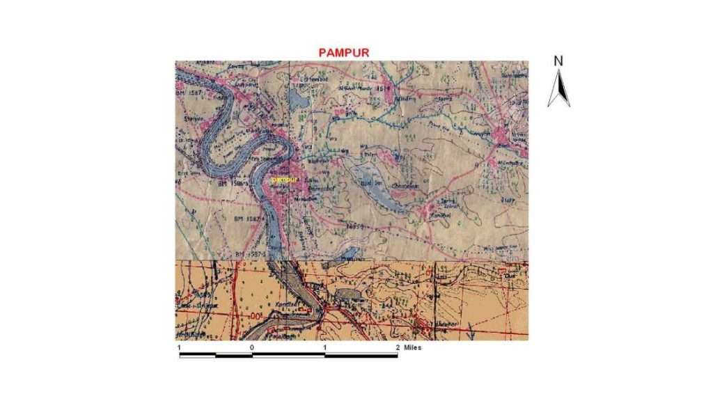 Map Showing the Area of Pampore, Kashmir, India.
Largest producer of saffron in India